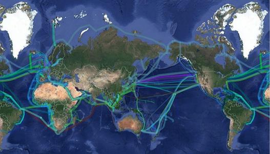 將近8000英里長的太平洋光纜網(wǎng)絡(luò)中的大部分已經(jīng)在太平洋海底安裝了