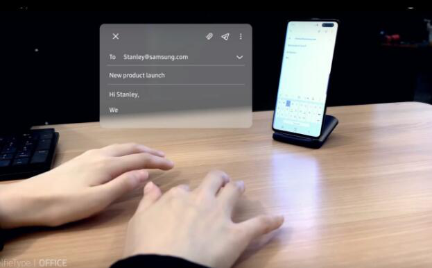 三星SelfieType是CES的無鍵盤未來的美好愿景