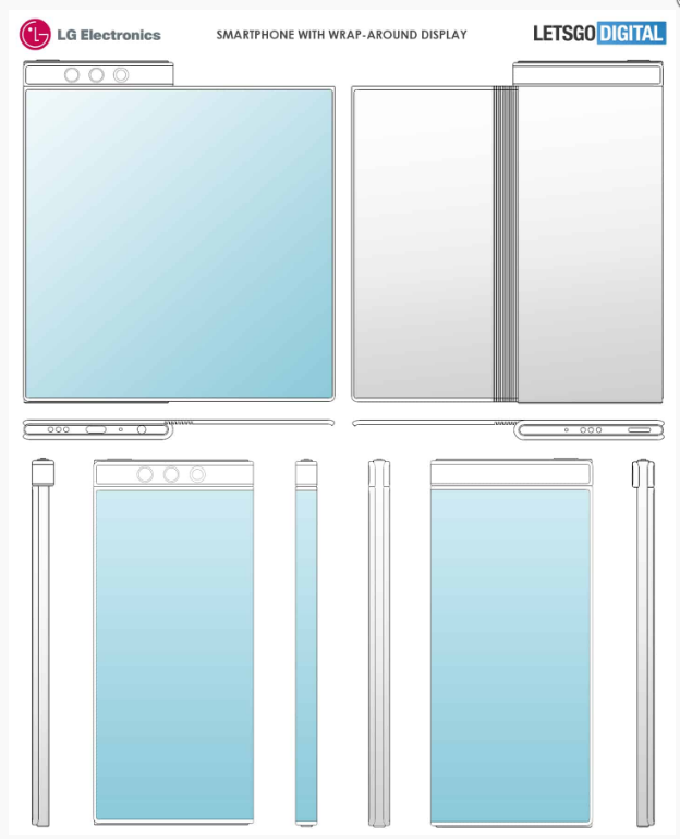 LG Patents智能手機(jī)具有靈活的環(huán)繞式顯示屏