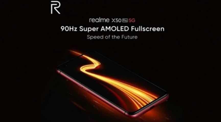 Realme X50 Pro 5G再次被嘲笑 確認將運行90Hz Super AMOLED顯示屏