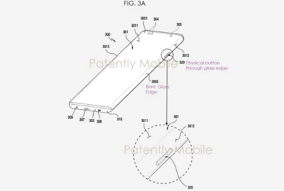 三星專利展示帶有凸出的物理按鈕的曲面顯示器