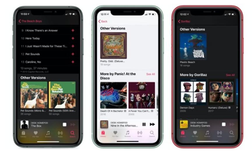 Apple Music通過顯示其他版本來升級專輯目錄