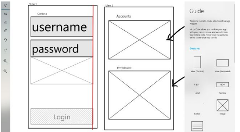 微軟新的Ink to Code應(yīng)用程序?qū)⒉輬D變成界面