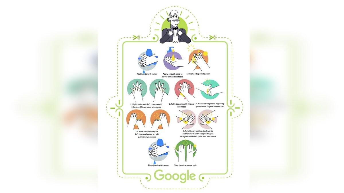 谷歌用Google Doodle紀(jì)念I(lǐng)gnaz Semmelweis博士,展示了如何洗手