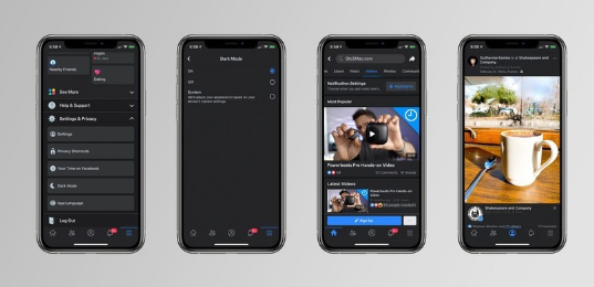 Facebook應用程序的暗模式看起來與Instagram不同