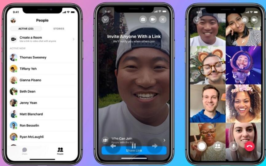 Facebook的虛擬Messenger Room允許多達50人同時進行視頻