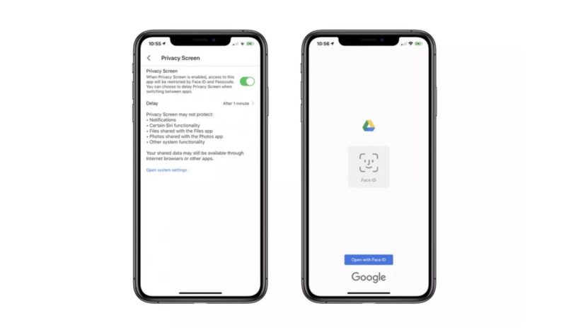 iOS上的Google云端硬盤應(yīng)用獲得了Face ID和Touch ID支持