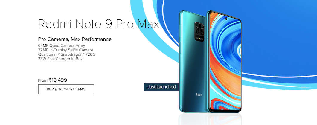 Redmi Note 9 Pro Max將于5月12日首次銷售：印度價格，規(guī)格