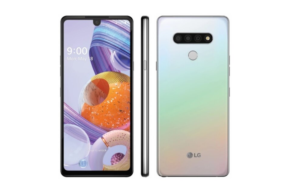 LG Stylo 6的渲染呈現(xiàn)淚滴狀缺口，更薄的邊框和更高的寬高比