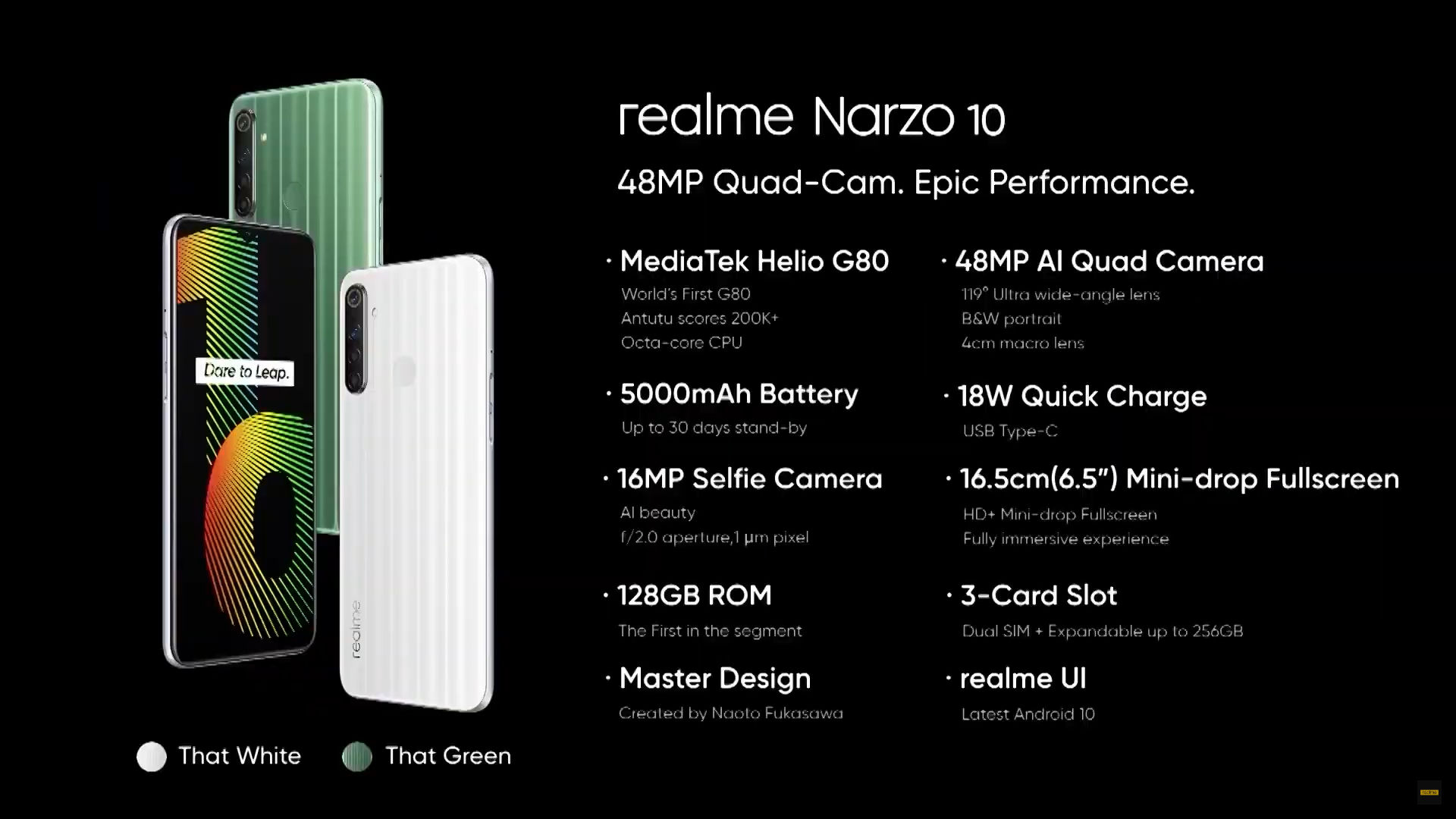 Realme Narzo 10，帶有5000mAh電池的Narzo 10A，6.5英寸顯示屏在印度推出：價格，規(guī)格