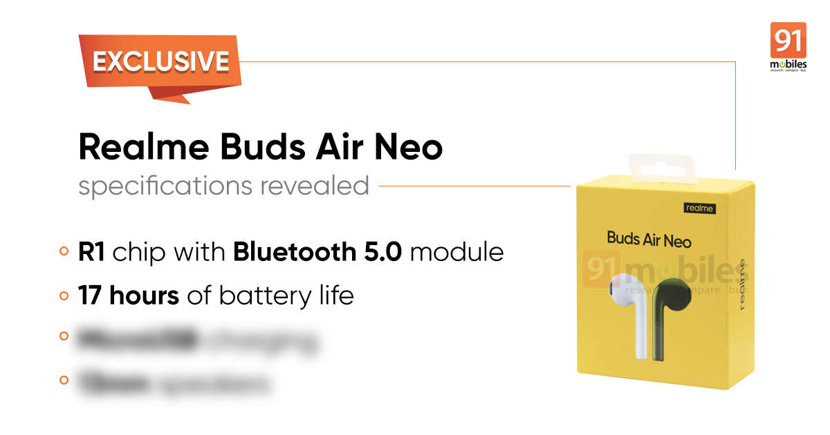 Realme Buds Air Neo設(shè)計(jì)，電池續(xù)航力以及更多功能亮相