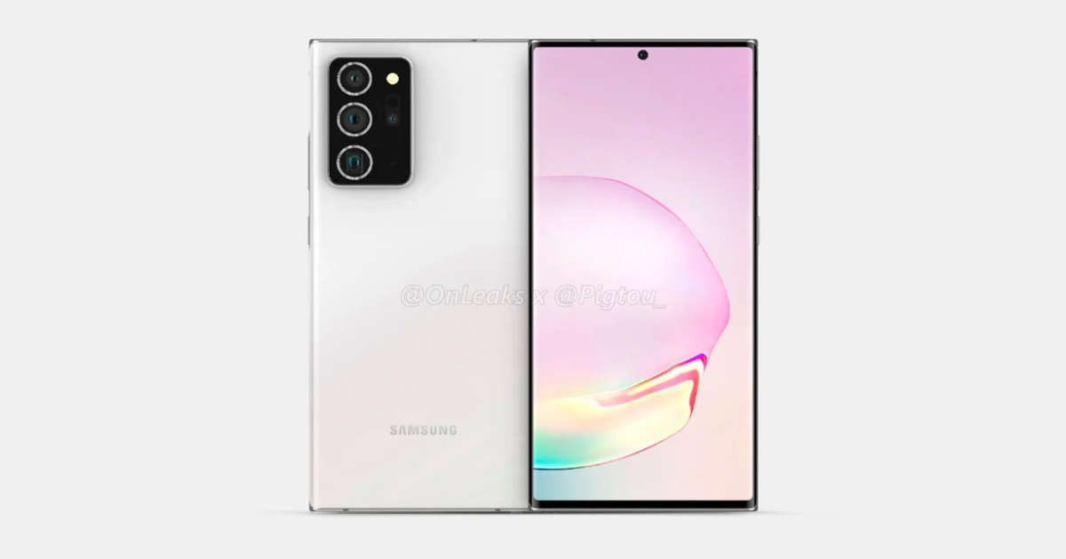 三星Galaxy Note 20+基于CAD的渲染器顯示了與S20 Ultra類似的設(shè)計(jì)