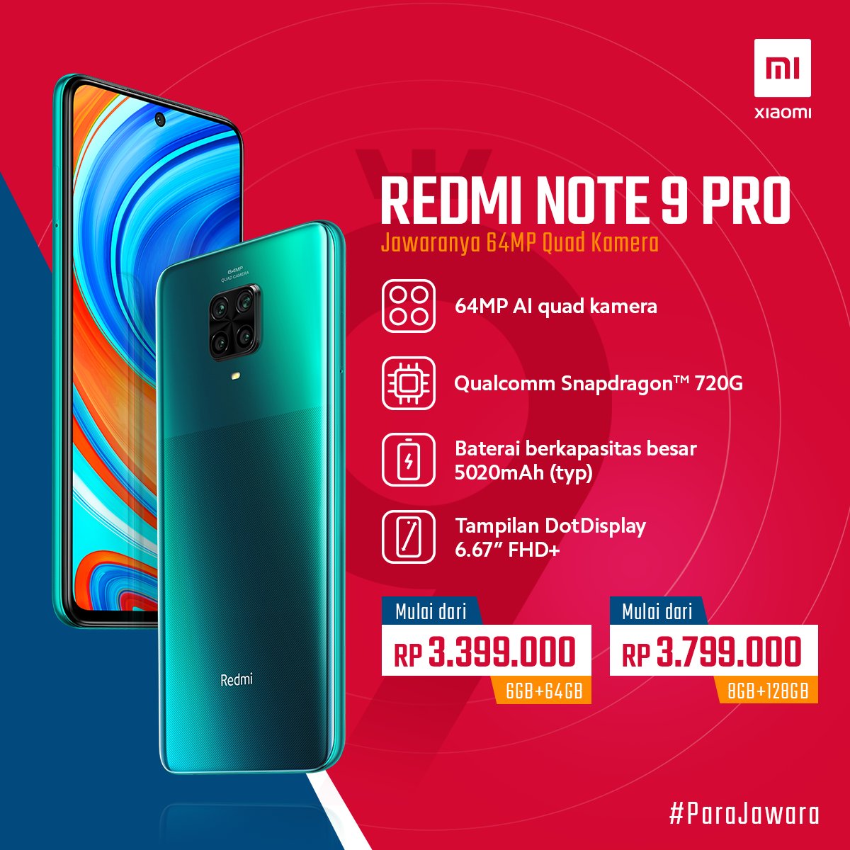 Redmi Note 9在西班牙推出，Note 9和Note 9 Pro在印度尼西亞推出