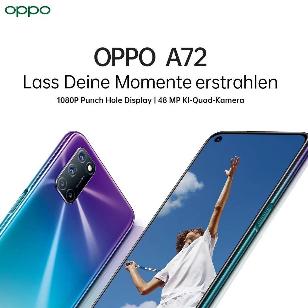 OPPO A52和OPPO A72中端4G手機在德國推出