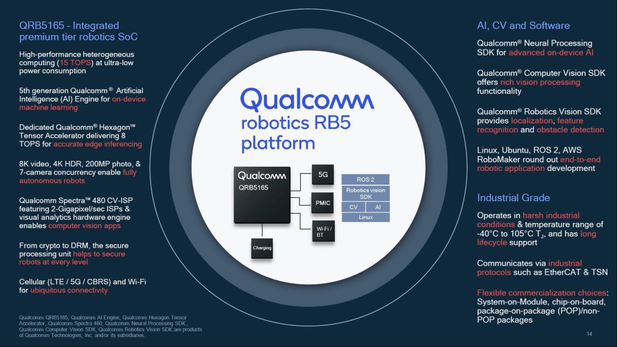 高通推出基于Snapdragon 865的新型Robotics RB5 5G平臺(tái)