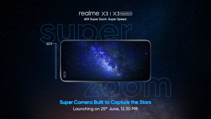 在Flipkart上列出的Realme X3系列具有主要功能