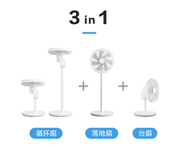 小米Smartmi兩用直流逆變器無線風(fēng)扇的售價為799日元（?112美元）