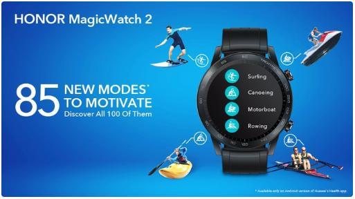 榮耀MagicWatch 2擁有85種新的運動模式；總計達到100