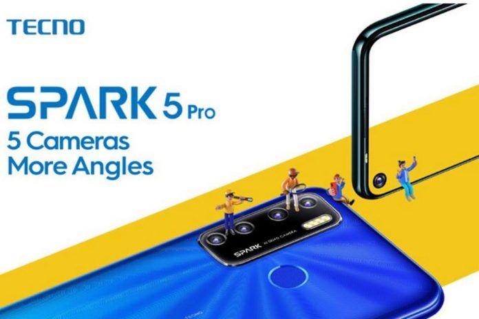 帶有5000mAh電池的Tecno Spark 5 Pro，打孔顯示器將于7月13日在印度通過(guò)亞馬遜推出