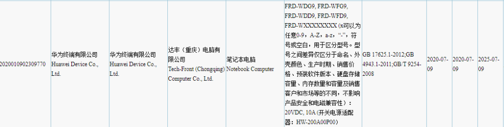 榮耀游戲筆記本電腦包獲得3C認證，并顯示200W適配器