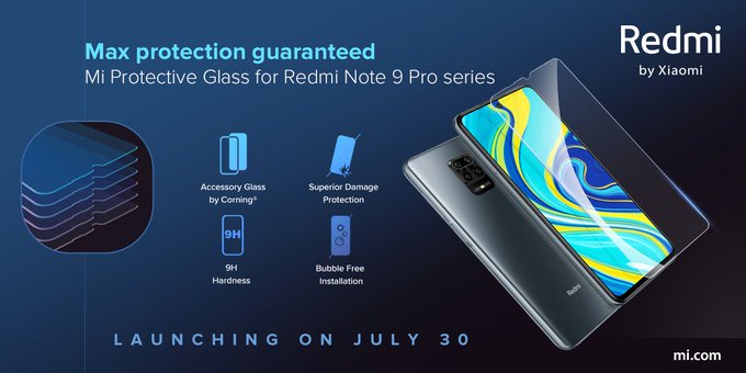 小米宣布針對(duì)Redmi Note 9 Pro系列的Mi防護(hù)玻璃