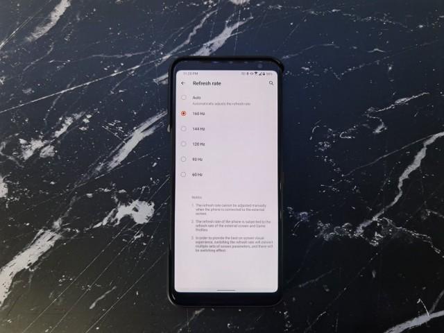 華碩ROG Phone 3具有隱藏式160Hz顯示模式