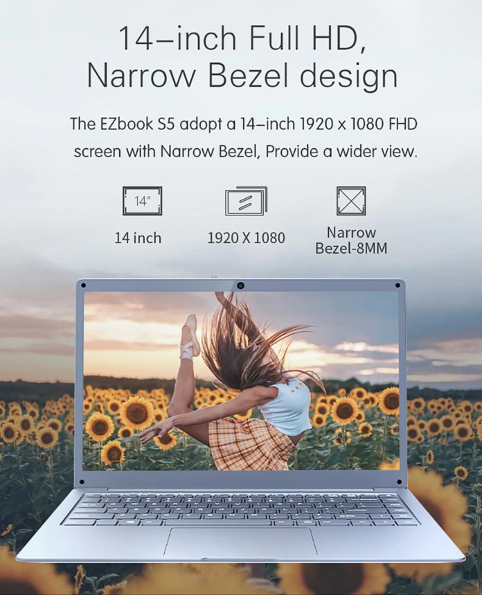 帶有6GB RAM的Jumper EZbook S5 14英寸筆記本電腦現(xiàn)價(jià)$ 179.99 /￡138.85