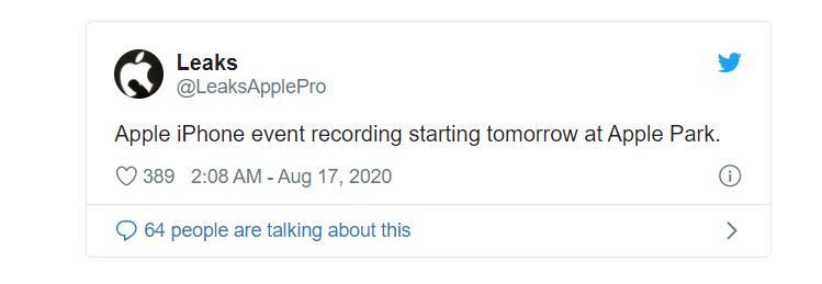 iPhone 12主題演講已在蘋果公園開始錄制。揭幕可能在九月舉行