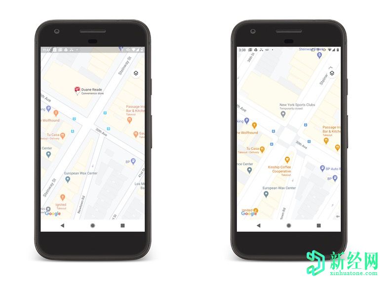 谷歌 Maps的新UI色彩豐富