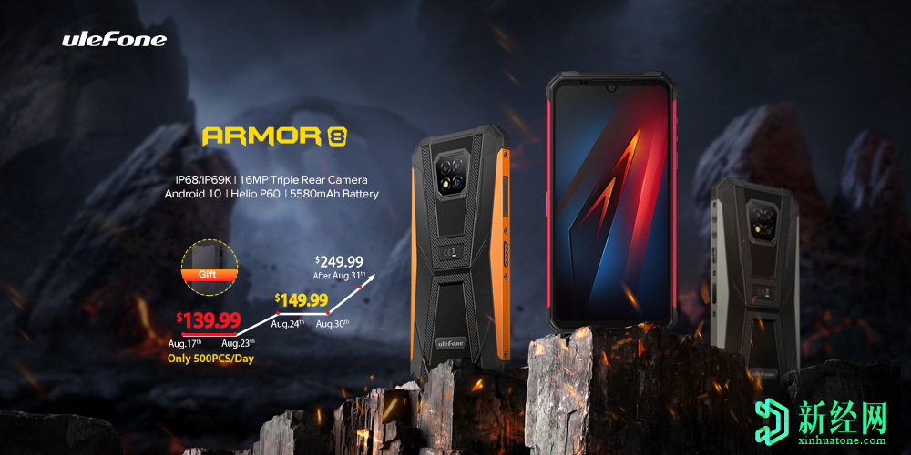 Ulefone Armor 8配備Helio P60 SoC，4GB RAM和6.1英寸顯示屏，現(xiàn)價$ 139.99