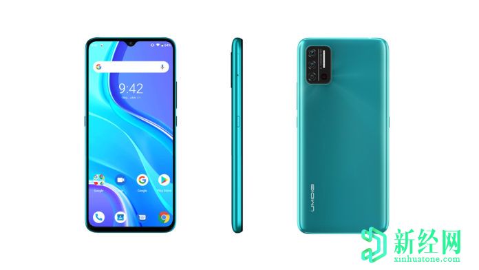 Umidigi A7S渲染的表面具有紅外測溫儀，專用按鍵和防指紋設計