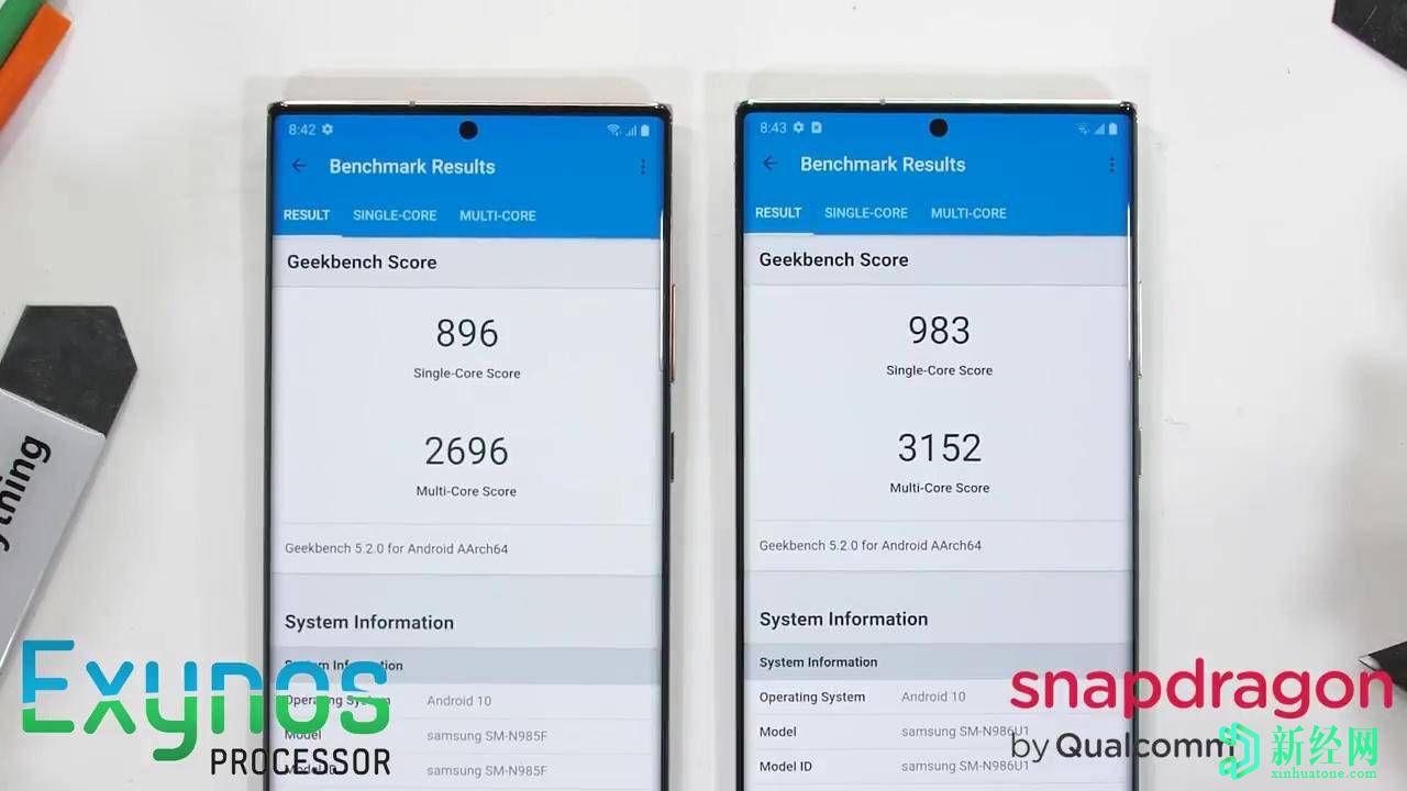 三星Galaxy Note 20 Ultra Exynos，Snapdragon型號(hào)仍然存在性能差距