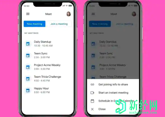 在Android和iOS上重新設(shè)計(jì)的Google Meet應(yīng)用