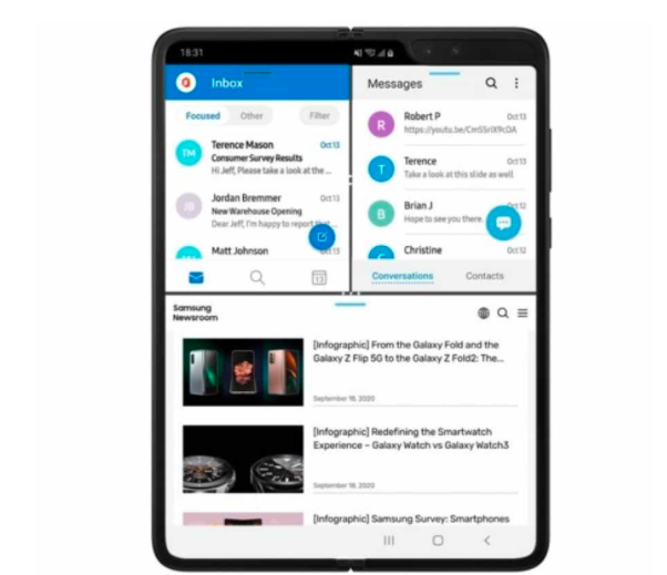 三星通過新軟件更新將其與Galaxy Z Fold 2的某些功能引入了Galaxy Fold