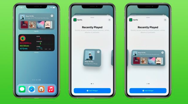 Spotify發(fā)布了對iPhone iOS 14的小部件支持