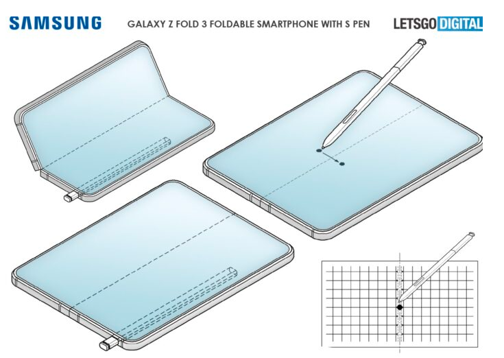 三星Galaxy Z Fold 3 S Pen的專利公開