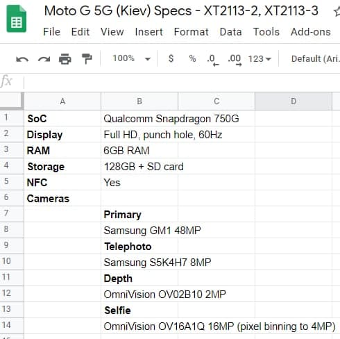 摩托羅拉又名Moto G 5G搭載驍龍750G處理器