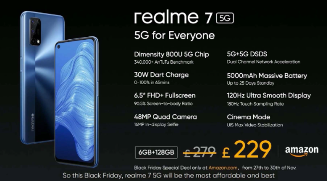 Realme 7 5G推出！這是功能和價(jià)格