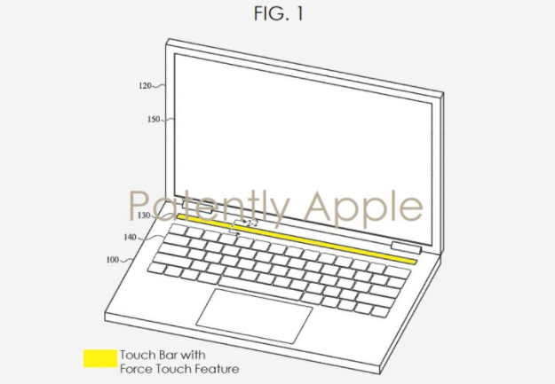 蘋果宣布MacBook Pro Touch Bar的新專利