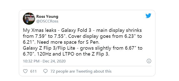 三星Galaxy Z Fold 3 S Pen整合可能需要權(quán)衡