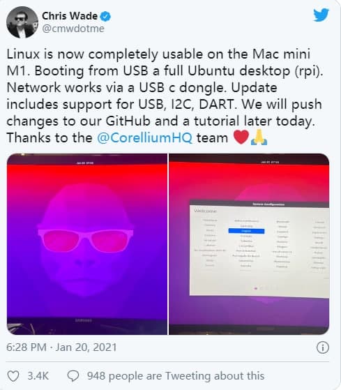 借助Corellium，Apple M1 Macs現(xiàn)在可以運行Ubuntu Linux