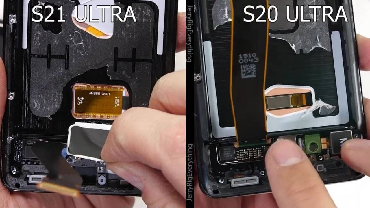 三星Galaxy S21 Ultra拆解揭示更大的指紋傳感器