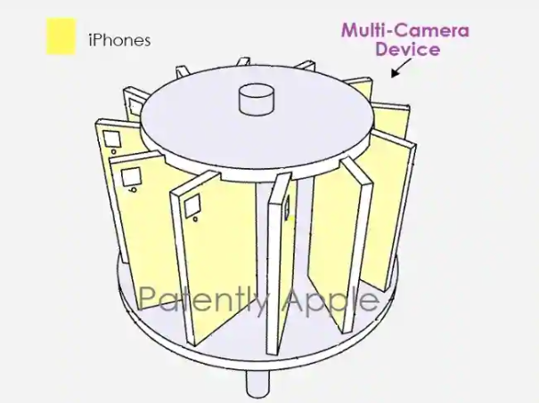 蘋(píng)果公司發(fā)明了一種可以容納14個(gè)iPhone Pro的相機(jī)支架和系統(tǒng)