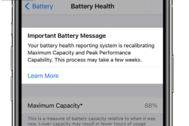 蘋果宣布iPhone電池重新校準(zhǔn)功能