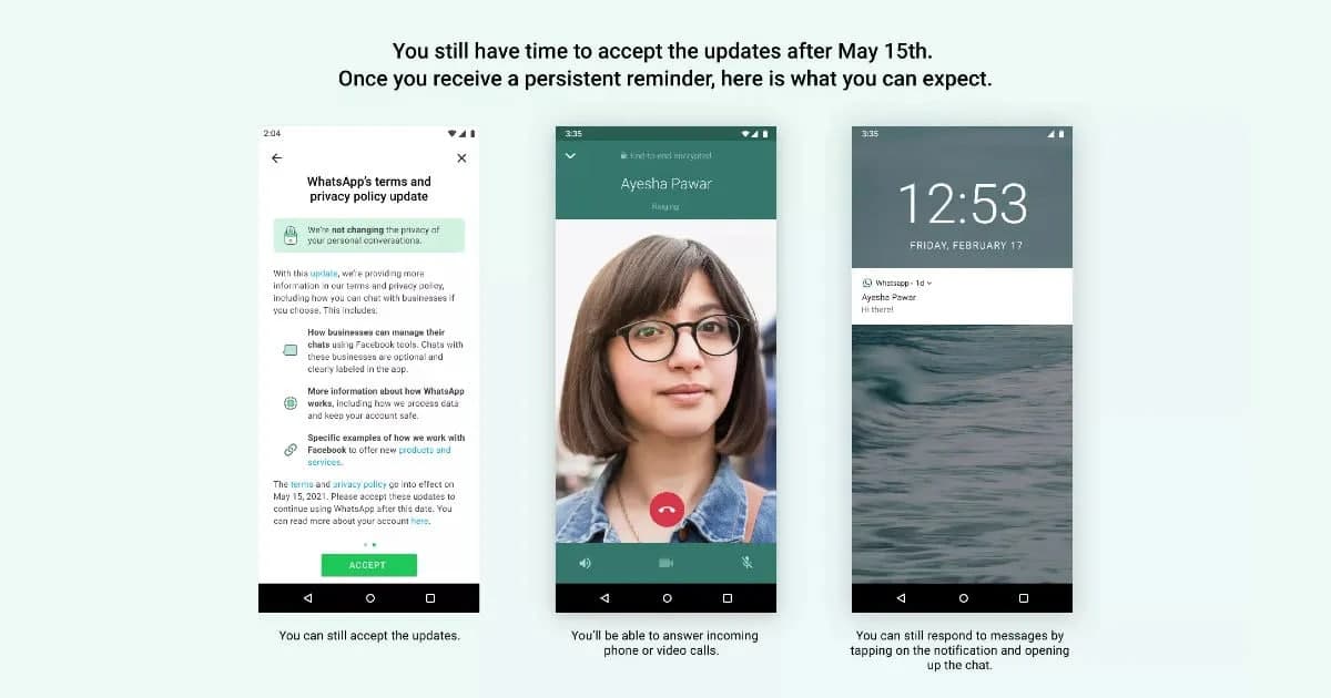 WhatsApp隱私權(quán)政策更新：接受或失去對這些功能的訪問