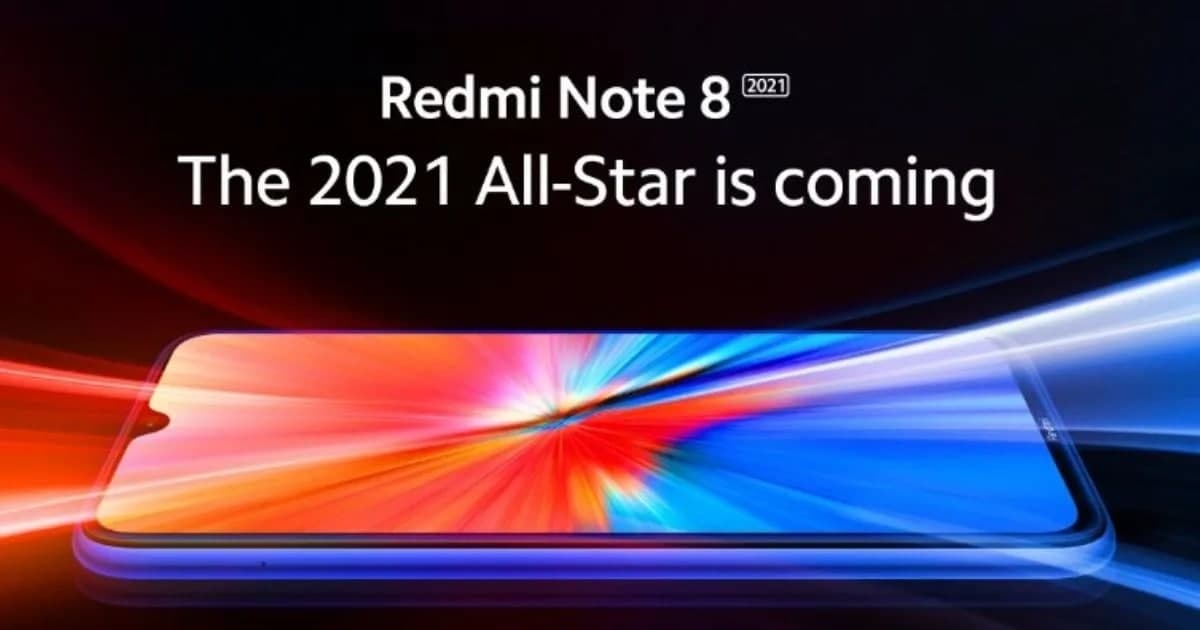 小米展示了Redmi  Note  8 2021，官方海報(bào)上有一些刻痕