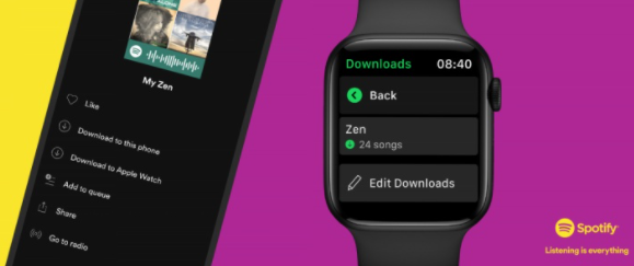 Spotify在Apple Watch上添加離線音樂下載