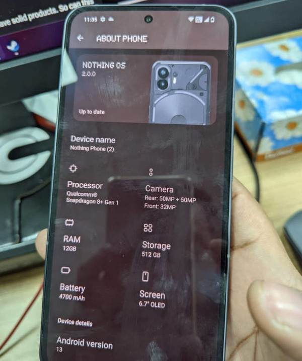 Nothing Phone (2) 配置信息遭曝光 終于用上驍龍旗艦了