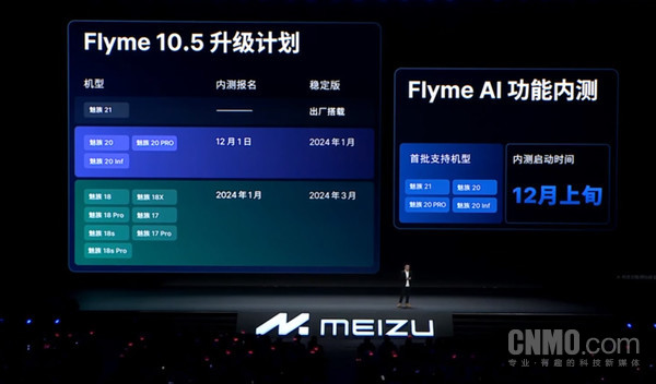 Flyme 10.5升級(jí)計(jì)劃公布！魅族21出廠即搭載穩(wěn)定版