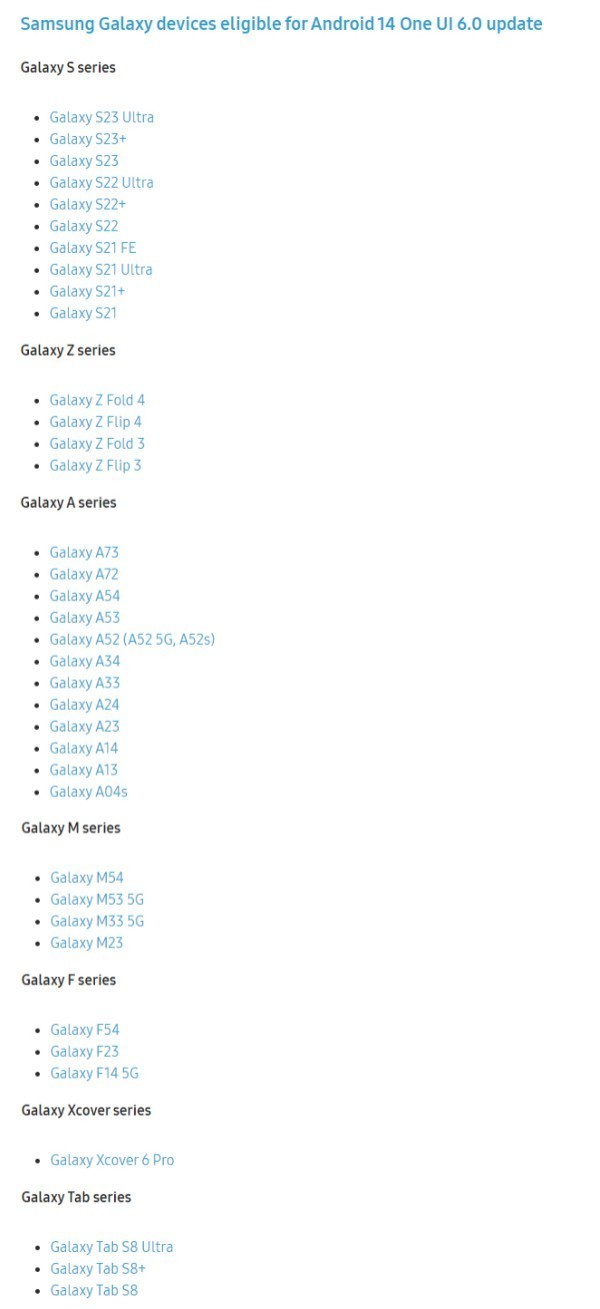 三星One UI 6.0系統(tǒng)更新設(shè)備清單出爐 基于Android 14